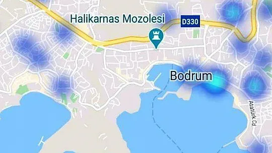 Haritaya bakan Bodrum'a geliyor