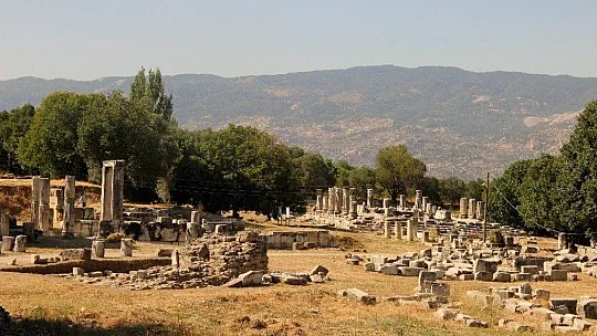 Hekate kutsal alanında sütunlar ortaya çıkıyor