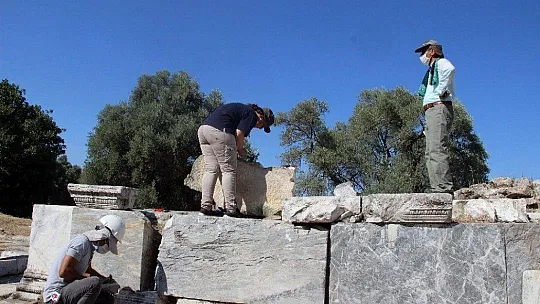 Hekate kutsal alanında sütunlar ortaya çıkıyor