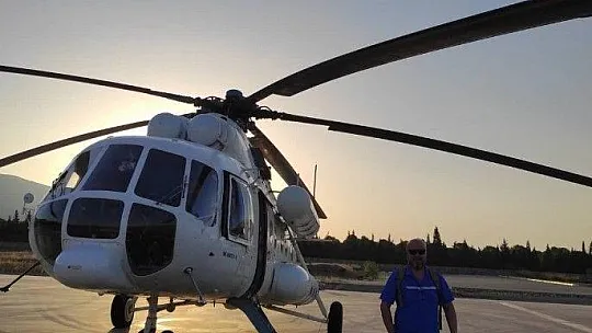 Helikopter ve personelleri Milas'tan ayrıldı