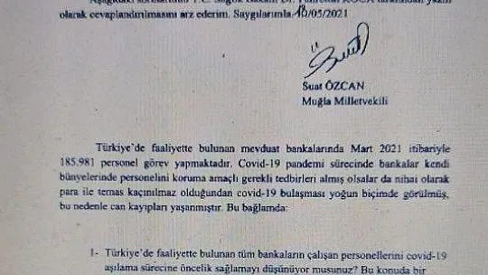 CHP'li Özcan dile getirdi, banka çalışanlarına aşı önceliği geldi!
