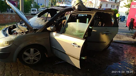 Köyceğiz'de araç yangını