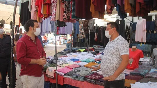 Fethiye'de maske ve sosyal mesafe denetimi