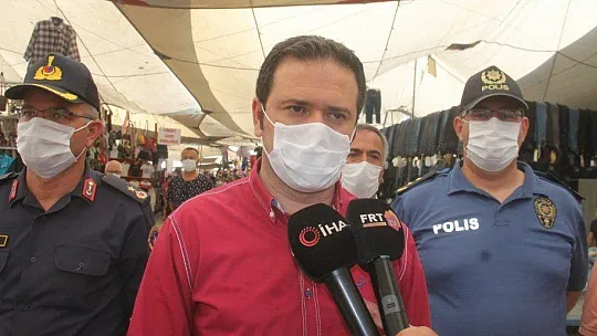 Fethiye'de maske ve sosyal mesafe denetimi