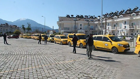 Ticari taksiler dezenfekte edildi