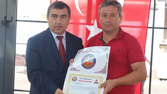 Muhtarlara teşekkür belgesi