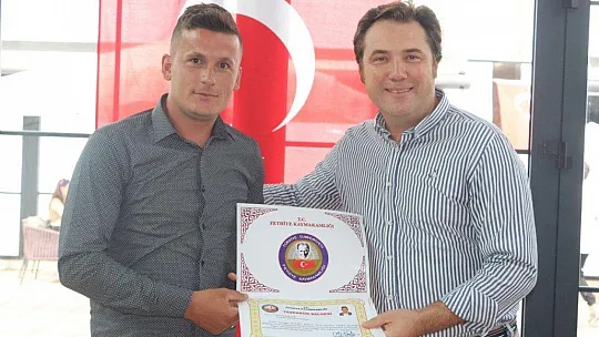 Muhtarlara teşekkür belgesi