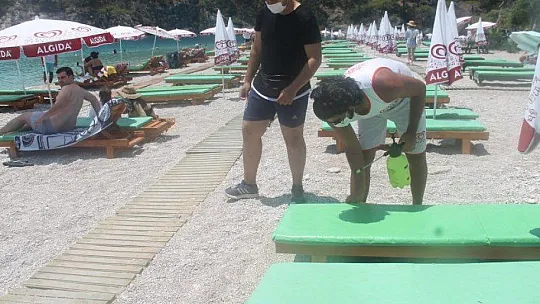 Ölüdeniz Plajlarında Pandemi Önlemi
