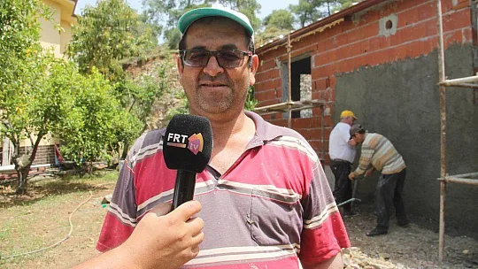 Cami lojmanı imece usulü ile yapılıyor