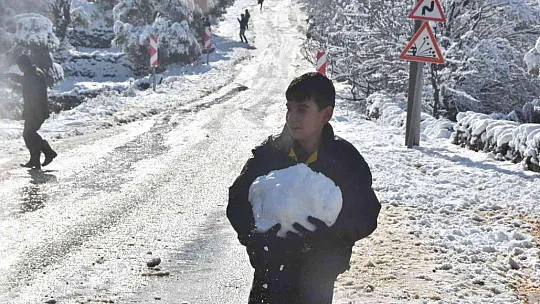 İstanbul'a çile olan kar, Bodrum'a neşe oldu