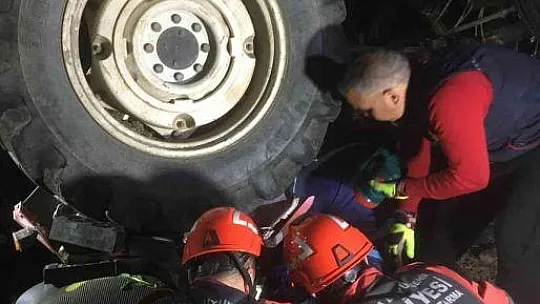 İtfaiye ekipleri zamanla yarıştı ama talihsiz çiftçi hayatını kaybetti