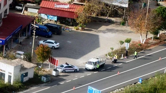 Jandarmadan helikopterli trafik denetimi