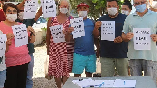 AKMAZ PLAJI İÇİN İMZA KAMPANYASI BAŞLATILDI