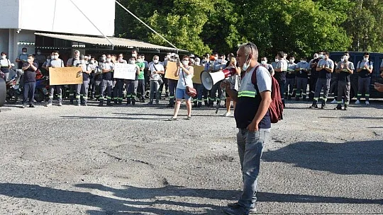 Kapatılan Mopak işçileri eylem yaptı