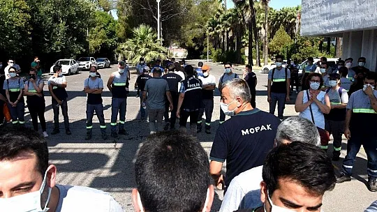 Kapatılan Mopak işçileri eylem yaptı