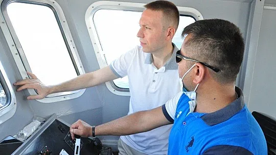 Kaymakam Böke'den balık çiftliklerinde inceleme