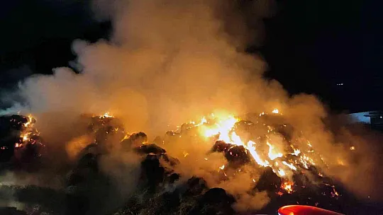 Kılıç tarım hayvancılık tesisinde büyük yangın