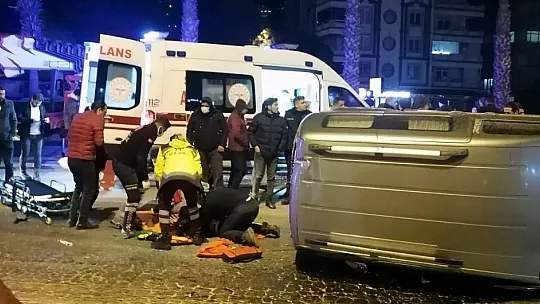 Kontrolden çıkan araç takla attı 1 yaralı