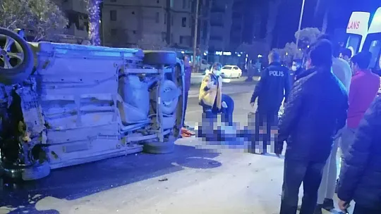 Kontrolden çıkan araç takla attı 1 yaralı