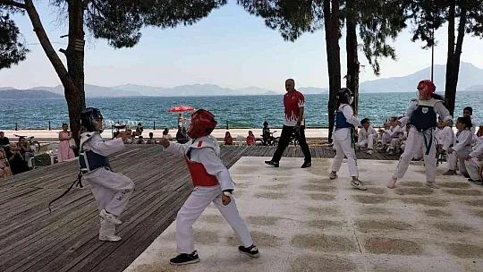 Köyceğiz'de Taekwondocular renkli gösteriler sundu