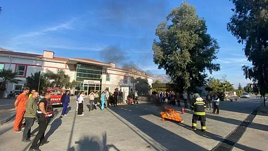 KÖYCEĞİZ DEVLET HASTANESİ YANGIN TATBİKATI GERÇEĞİNİ ARATMADI