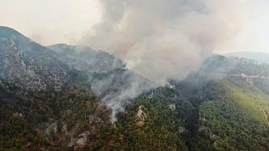 Köyceğiz yangını havadan görüntülendi