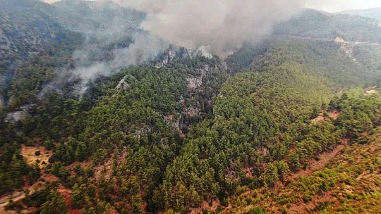Köyceğiz yangını havadan görüntülendi