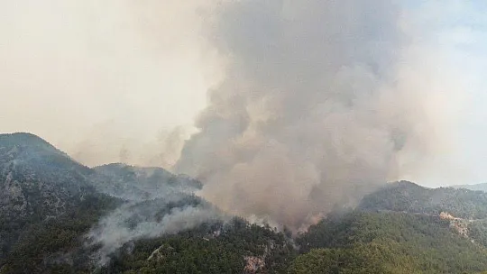 Köyceğiz yangını havadan görüntülendi