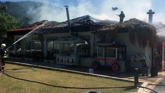 Macera parkının kafeteryasında yangın