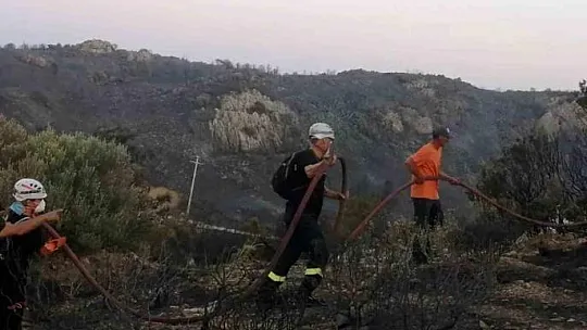 MAG AME gönüllüleri yangının söndürülmesine katkı verdi