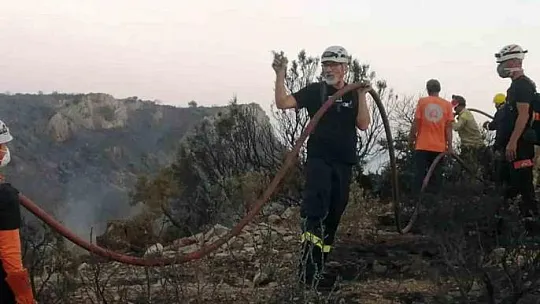 MAG AME gönüllüleri yangının söndürülmesine katkı verdi