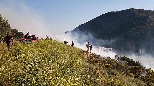 Makilik yangını ormana sıçramadan söndürüldü