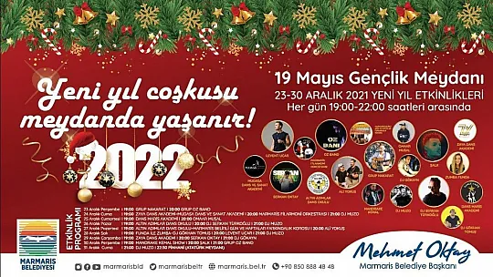 Marmaris 2022 yılını bir hafta boyunca sürecek etkinlikle kutlayacak