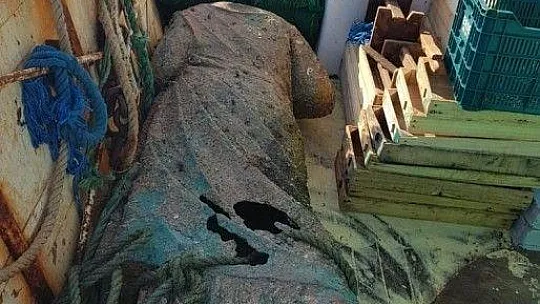 Marmaris açıklarında bulunan heykelin baş kısmı için dalış yapılacak