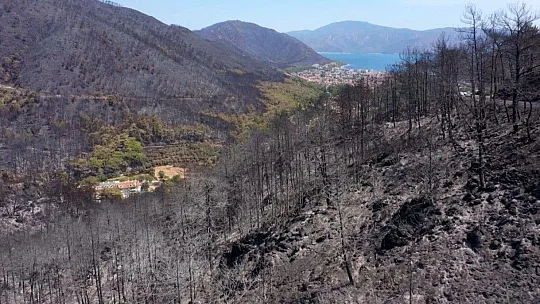 Marmaris'in yangın öncesi ve sonrası havadan görüntüleri, felaketin boyutunu gözler önüne serdi