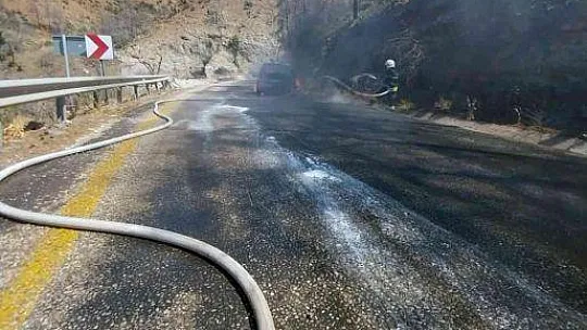 Marmaris'te araç yangını