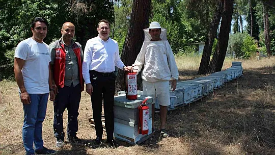 Arılık alanlarda yangın tedbirleri alındı