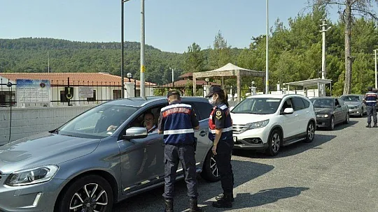 Marmaris'te bayram öncesi giriş noktası kontrolleri arttırıldı