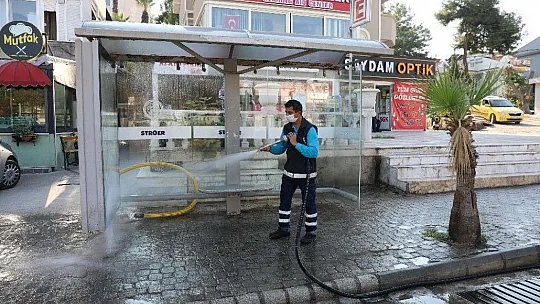 Marmaris'te dezenfekte çalışmalarına hız verildi