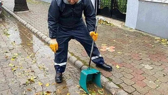 Marmaris'te etkili olan fırtına ağaçları devirdi