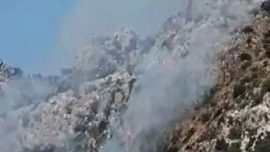 MARMARİS'TE MAKİLİK ALANDA YANGIN ÇIKTI