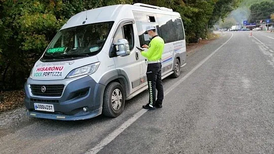 Marmaris'te toplu taşıma araçlarında Korona virüs denetimi yapıldı