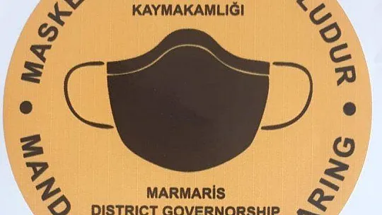 Marmaris'te yabancı turistler için maske uyarısı yapıldı