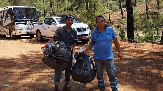 Marmaris'te yanan alanlarda temizlik yapıldı