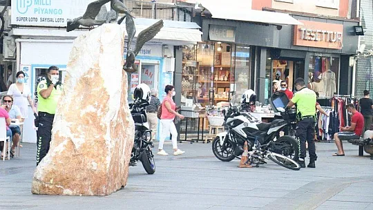 Marmaris'te yayalara açık yollarda motosiklet denetimi