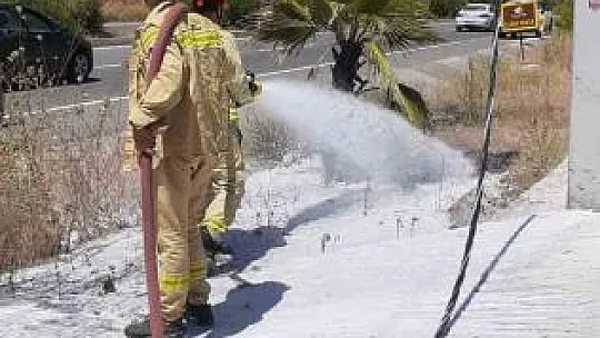 Yangın büyümeden söndürüldü