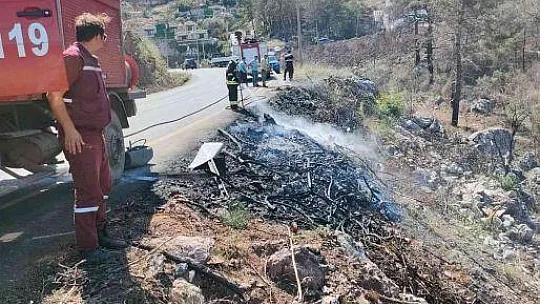 Marmaris'teki yangın büyümeden söndürüldü
