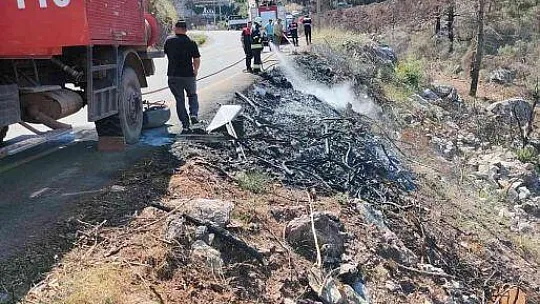 Marmaris'teki yangın büyümeden söndürüldü