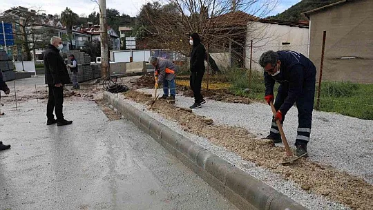 Marmaris Yunus Nadi Caddesi'nde ikinci etap çalışmalar devam ediyor