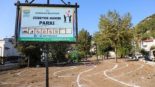 Marmaris Zübeyde Hanım Parkı yenileniyor